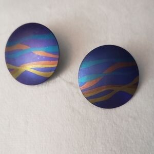 Source Unknown Multicolor Round Earrings